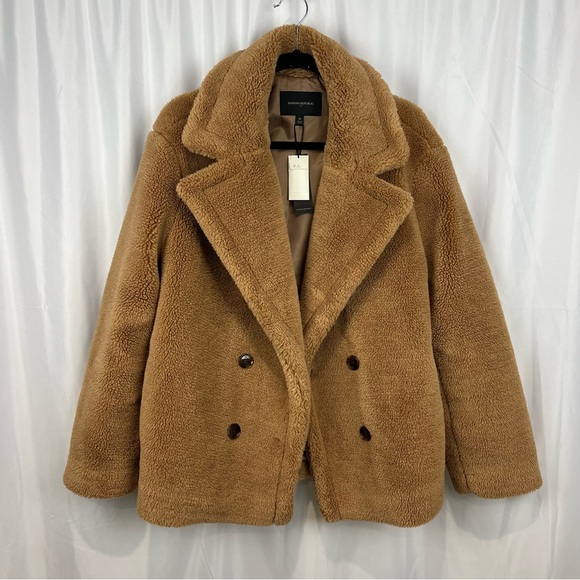Banana Republic Faux Fur Teddy Coat. NWT - Picture 5 of 11